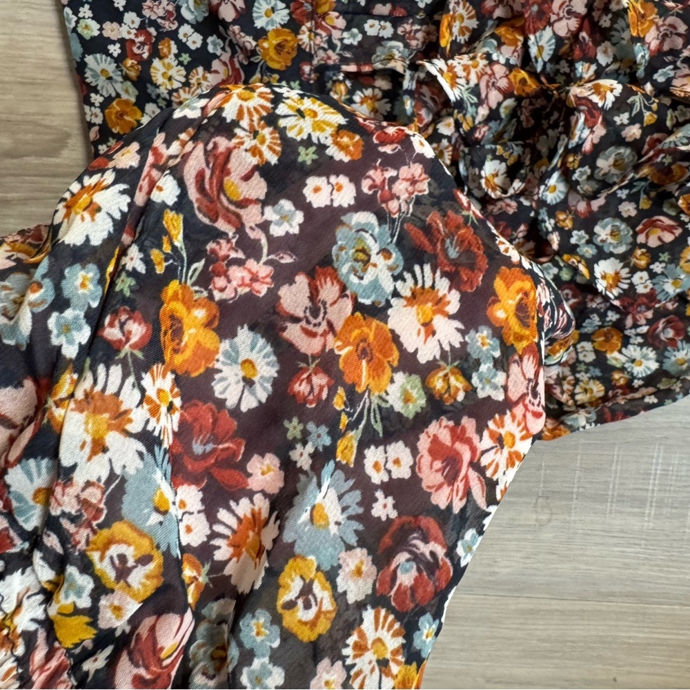 Zara Multicolor Floral Blouse - Picture 4 of 8